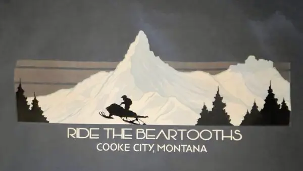 Close up gray ride the beartooths sweatshirt - front - Cooke City