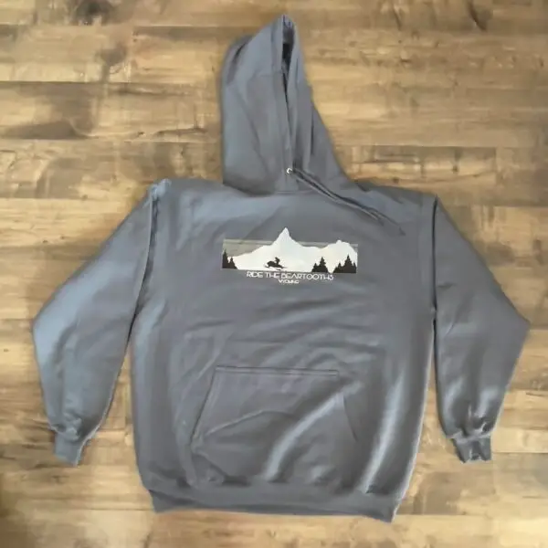 Gray ride the beartooths sweatshirt - front - wyoming