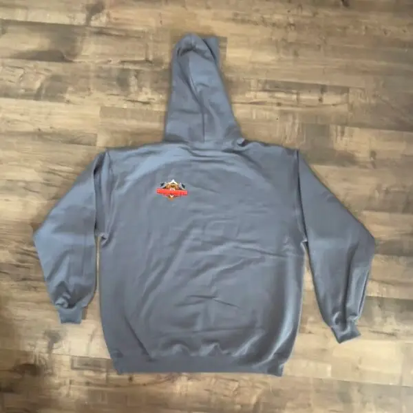Gray ride the beartooths sweatshirt - rear - wyoming